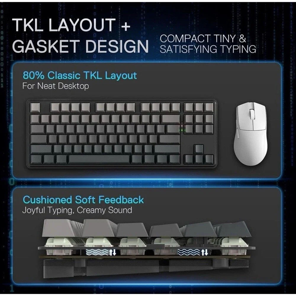 Redragon K707 PRO GB 80% Gasket RGB Gaming Keyboard,